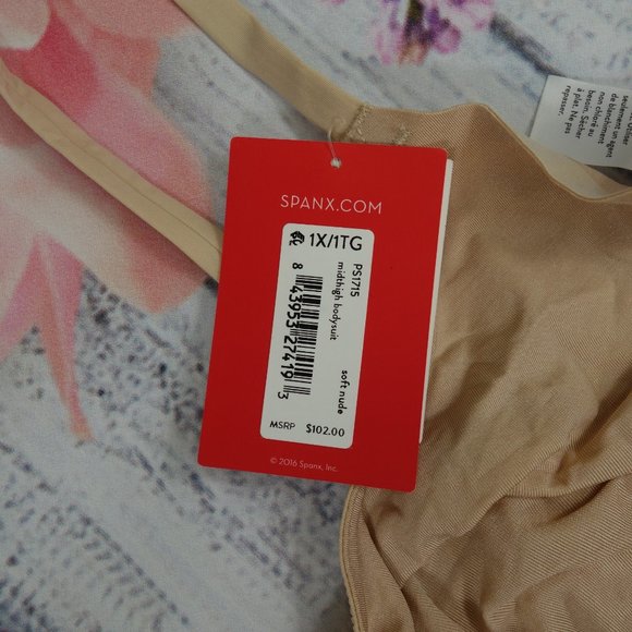 New Spanx Women's OnCore Mid-Thigh Bodysuit 1XL - Picture 5 of 8